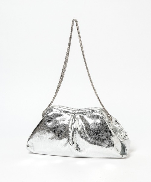 mysty woman(ミスティウーマン)の「シャイニー2WAYクラッチ 637666(ショルダーバッグ・レディース・シルバー・FREE)」の5枚目の写真
