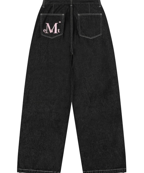 MUCENT（ムセント）の「【UNISEX】MUCENT／バックロゴデニムパンツ（デニムパンツ・レディース・ブラック/ダークブルー・FREE）」の7枚目の写真