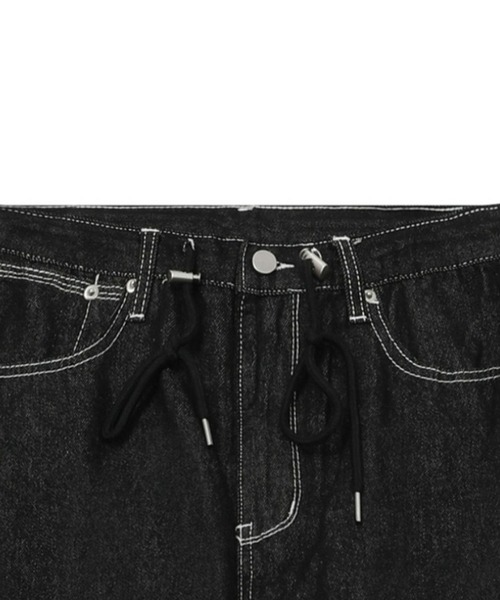 MUCENT（ムセント）の「【UNISEX】MUCENT／バックロゴデニムパンツ（デニムパンツ・レディース・ブラック/ダークブルー・FREE）」の8枚目の写真