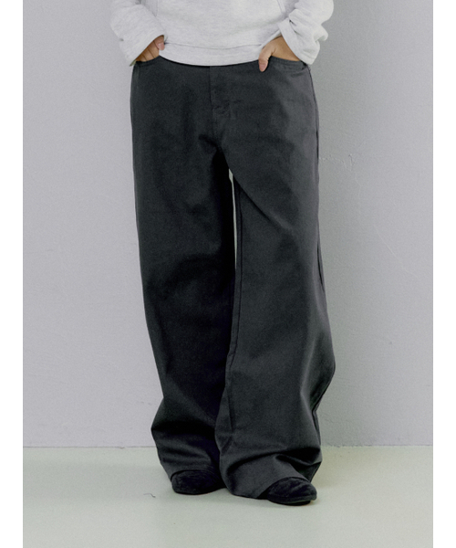 OAFISH(オアフィッシュ)の「OAF LOGO COTTON PANTS, CHARCOAL(その他パンツ・レディース・その他・1/2)」の2枚目の写真