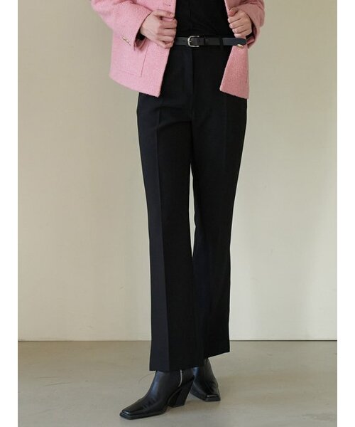 STEP AROUND(ステップアラウンド)の「サイドスリットブーツカットパンツ_BLACK(スラックス・レディース・その他・SMALL/MEDIUM)」の1枚目の写真