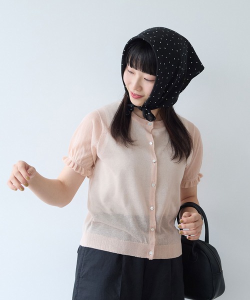 bulle de savon（ビュルデサボン）の「sheer ニットカーディガン（ニット/セーター・レディース・サックスブルー/オレンジ・FREE）」の2枚目の写真