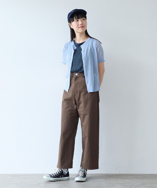bulle de savon(ビュルデサボン)の「sheer ニットカーディガン(ニット/セーター・レディース・サックスブルー/オレンジ/カーキ・FREE)」の17枚目の写真