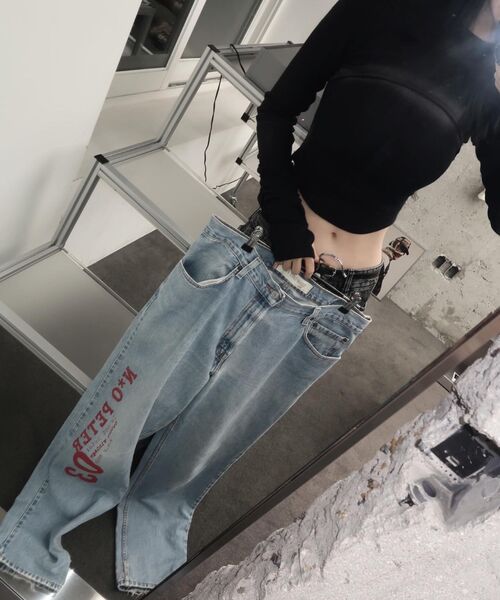 BLR(ビーエルアール)の「Bleached Layered Chest Shirring Knit T-shirts(Tシャツ/カットソー・レディース・ブラック・SMALL/MEDIUM)」の7枚目の写真