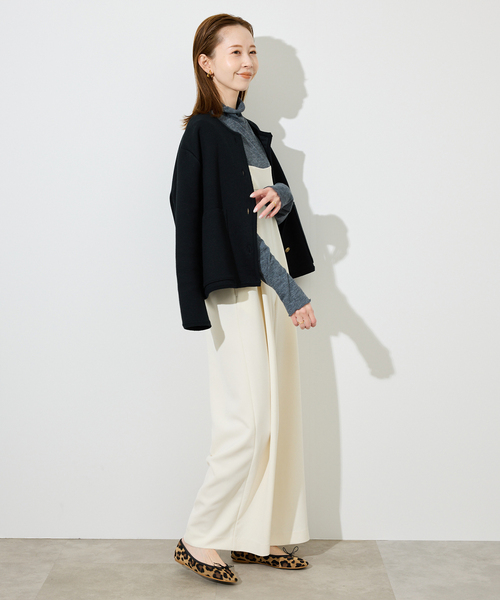 SLOBE IENA(スローブイエナ)の「ダブルクロスサロペット(サロペット/オーバーオール・レディース・アイボリー/ブラック・38/36)」の7枚目の写真