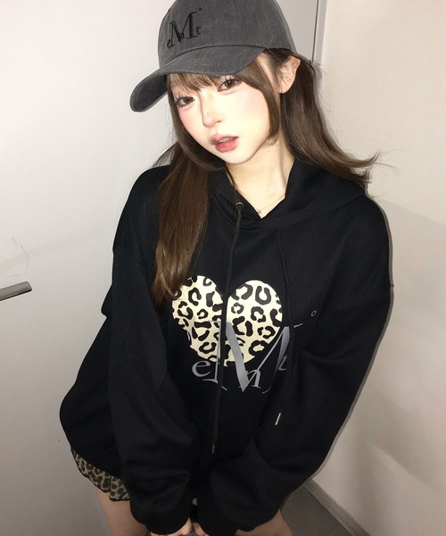 A'GEM/9 × .kom 『MUCENT/ムセント』 SIERRA LEOPARD HEART HOOD T