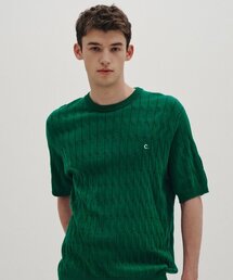 CLOVE（クローブ）の「[23SS clove] Cable Round neck Knit_Men (Dark Green)（ニット/セーター）」