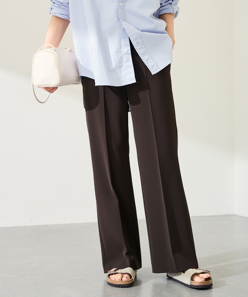 FRAMeWORK（フレームワーク）の「≪WEB限定 / 追加≫セミフレアパンツ 2（スラックス・レディース・ブラウン系その他/ブラック/ブラック×ブラック・40/38/36/34）」の3枚目の写真