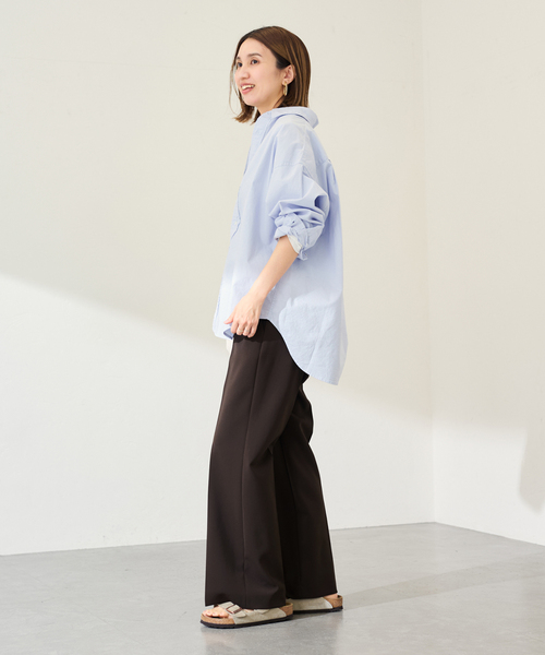 人気定番！FRAMeWORK セミフレアパンツ ストレートパンツ ブラック