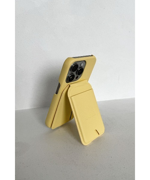 ALEXIA STAM（アリシアスタン）の「Fake Leather iPhone Case with Magnet Wallet Stand /取外し可能 カードケース&スタンド iPhoneケース（スマホケース/カバー・レディース・イエロー/ピンク・A/D/C/B）」の5枚目の写真