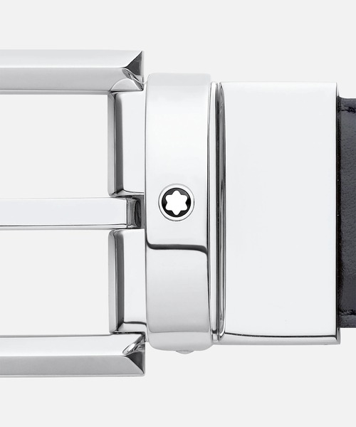 MONTBLANC（モンブラン）の「ホースシュー リバーシブルベルト レザー 30mm（ベルト・メンズ・ブラック・ONE SIZE）」の3枚目の写真