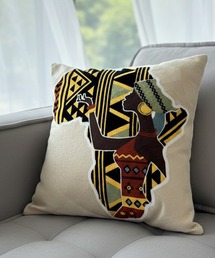 yield（イールド）の「【yield select】アートパネル刺繍 ハンドステッチ風 45×45cm デザインクッションカバー YW4CC（クッション/クッションカバー）」