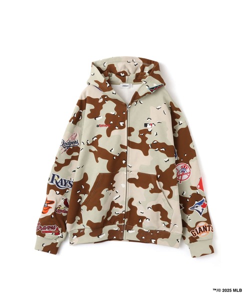 atmos x MLB All Teams Patch Zip-up Hooded Sweatshirt / アトモス x