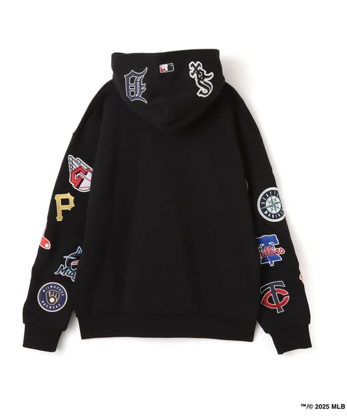 atmos x MLB Patch ジップアップフーディー セール】atmos x MLB All Teams Patch Zip-up Hooded Sweatshirt