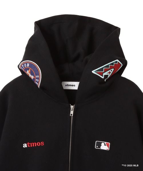 atmos x MLB Patch ジップアップフーディー セール】atmos x MLB All Teams Patch Zip-up Hooded Sweatshirt