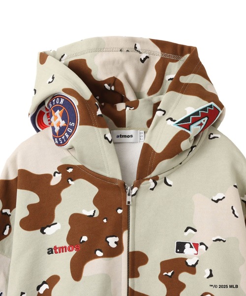 セール】atmos x MLB All Teams Patch Zip-up Hooded Sweatshirt