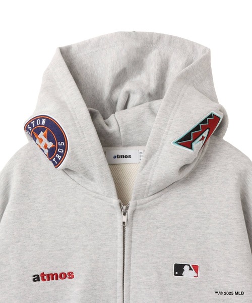 セール】atmos x MLB All Teams Patch Zip-up Hooded Sweatshirt