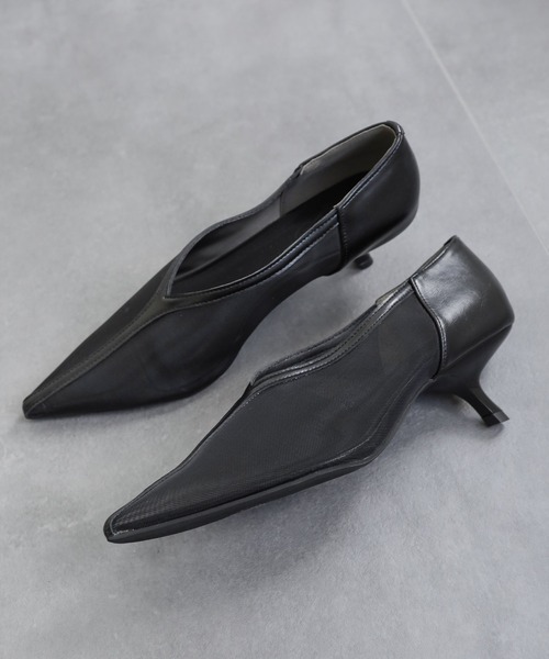 SESTO(セスト)の「カーブヒールシースルーブーティパンプス(パンプス・レディース・シルバー/ブラック/ライトベージュ・23.0cm/23.5cm/24.0cm/22.5cm/24.5cm/25.0cm)」の8枚目の写真