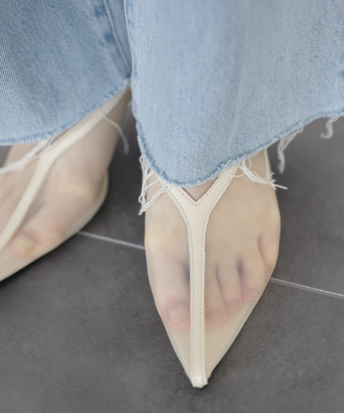SESTO(セスト)の「カーブヒールシースルーブーティパンプス(パンプス・レディース・シルバー/ブラック/ライトベージュ・23.0cm/23.5cm/24.0cm/22.5cm/24.5cm/25.0cm)」の18枚目の写真