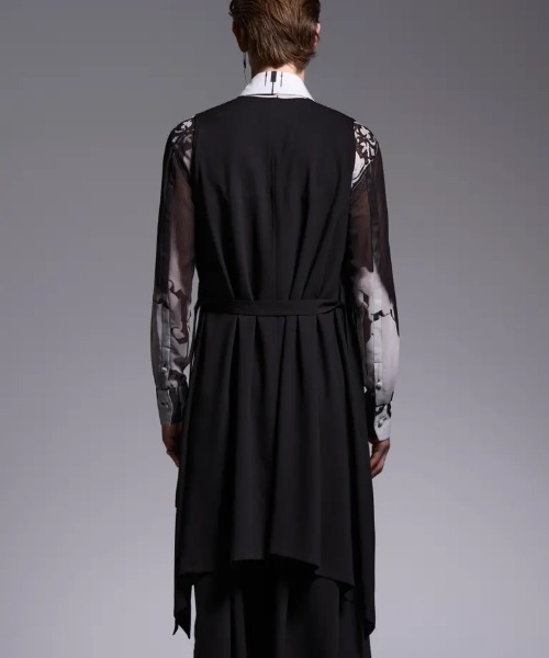 kiryuyrik(キリュウキリュウ)の「Kiryuyrik/キリュウキリュウ/Crape Long Flare Vest / クレープ ロングフレアベスト(ベスト・メンズ・ブラック・LARGE/MEDIUM/SMALL)」の8枚目の写真