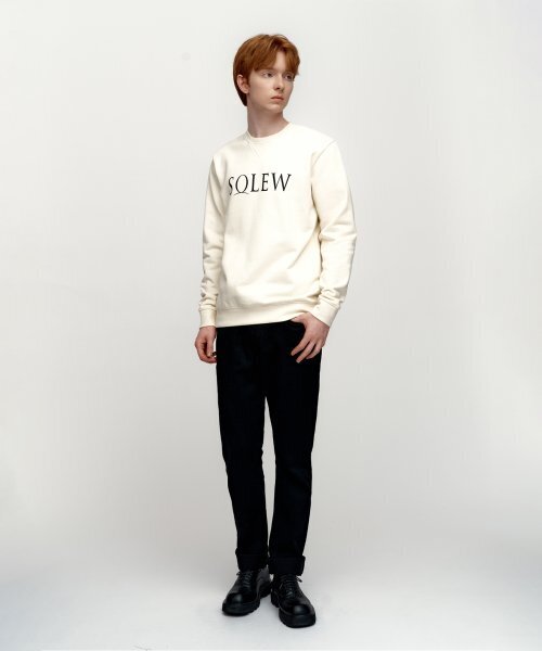 SOLEW（ソル）の「ルーズフィットロゴスウェットシャツ_アイボリー（スウェット・メンズ・その他・SMALL/MEDIUM/LARGE/X-LARGE）」の2枚目の写真
