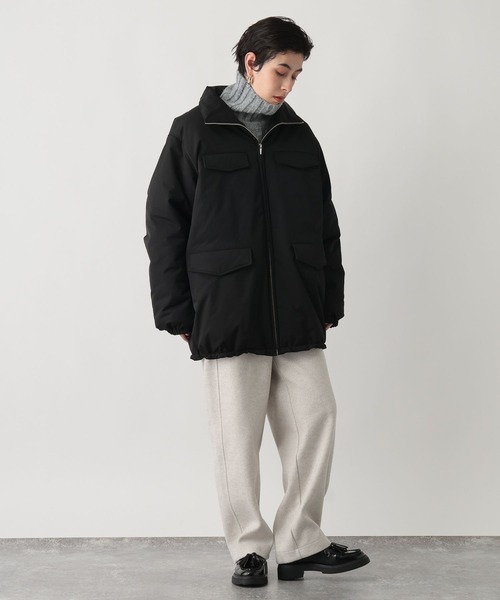 studio CLIP(スタディオクリップ)の「《ウタオ》中綿コート(ダウンジャケット/コート・レディース・ブラック/カーキ・FREE)」の4枚目の写真