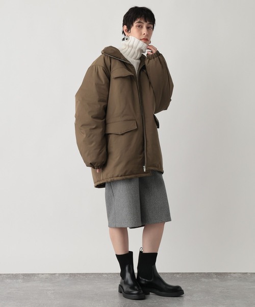 studio CLIP(スタディオクリップ)の「《ウタオ》中綿コート(ダウンジャケット/コート・レディース・ブラック/カーキ・FREE)」の10枚目の写真