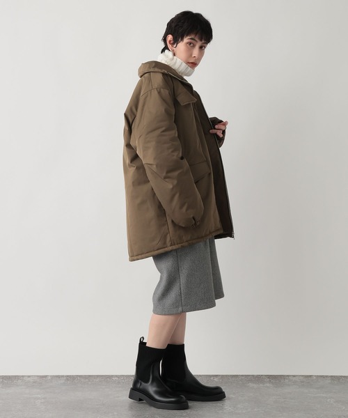 studio CLIP(スタディオクリップ)の「《ウタオ》中綿コート(ダウンジャケット/コート・レディース・ブラック/カーキ・FREE)」の12枚目の写真