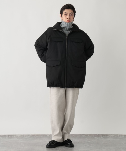 studio CLIP(スタディオクリップ)の「《ウタオ》中綿コート(ダウンジャケット/コート・レディース・ブラック/カーキ・FREE)」の3枚目の写真