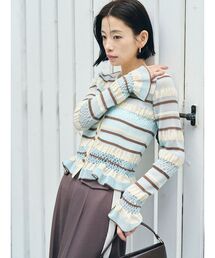 LAGUNAMOON | シアーボーダーカーデプルオーバー(ニット/セーター)