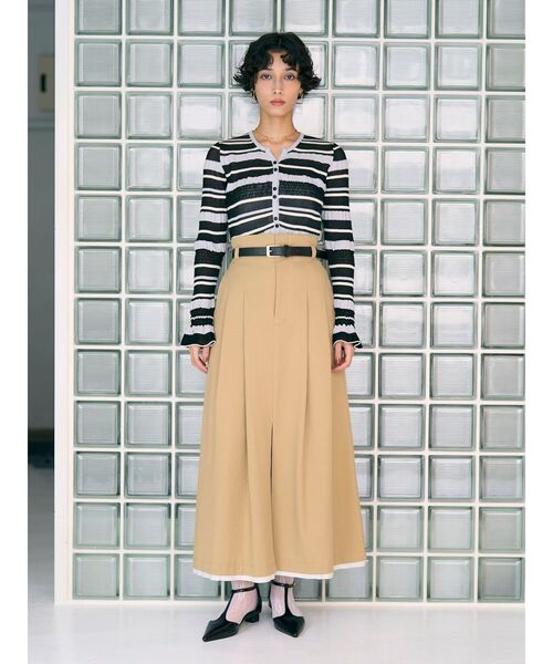 LAGUNAMOON（ラグナムーン）の「シアーボーダーカーデプルオーバー（ニット/セーター・レディース・アイボリー/ブラック/ライトブルー・FREE）」の13枚目の写真