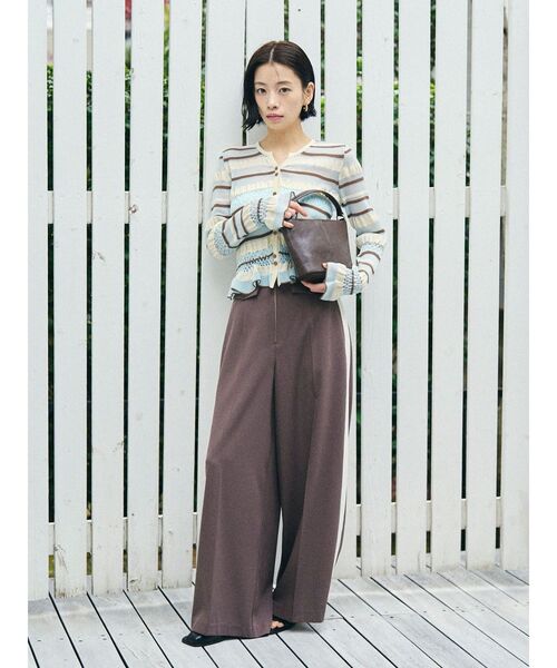 LAGUNAMOON（ラグナムーン）の「シアーボーダーカーデプルオーバー（ニット/セーター・レディース・アイボリー/ブラック/ライトブルー・FREE）」の19枚目の写真