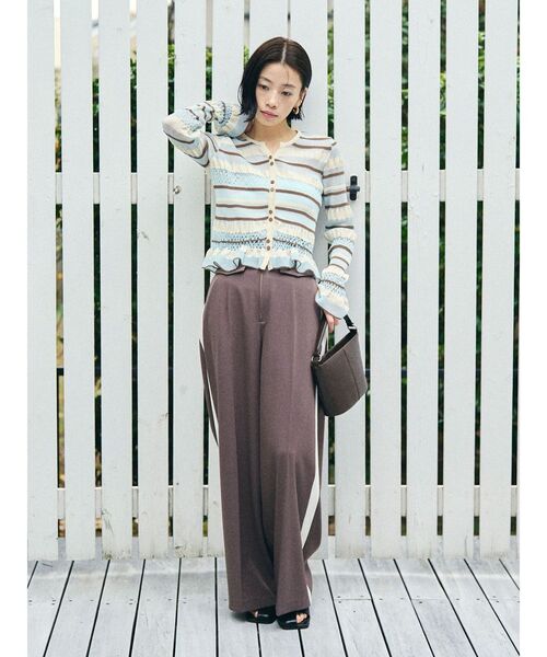 LAGUNAMOON（ラグナムーン）の「シアーボーダーカーデプルオーバー（ニット/セーター・レディース・アイボリー/ブラック/ライトブルー・FREE）」の20枚目の写真