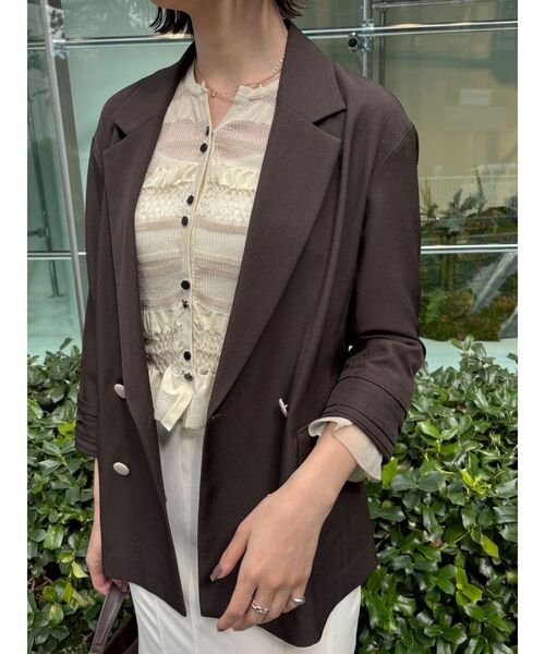 LAGUNAMOON（ラグナムーン）の「シアーボーダーカーデプルオーバー（ニット/セーター・レディース・アイボリー/ブラック/ライトブルー・FREE）」の11枚目の写真