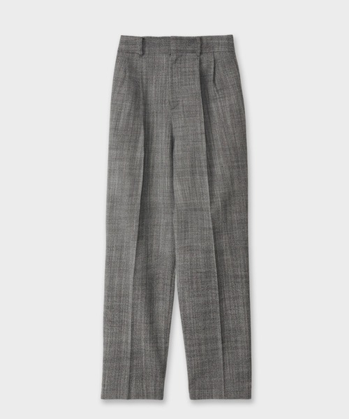 CINOH(チノ)の「MOTTLED WOOL TWO TUCK PANTS(スラックス・レディース・杢グレー・36/38)」の5枚目の写真