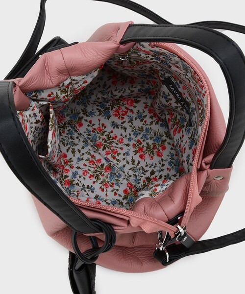 コインケース付き 裏地柄ソフトトート（トートバッグ）｜LAURA ASHLEY