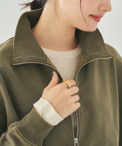 plage（プラージュ）の「JOHNBULL / ジョンブル 別注 ZIP スウェット（スウェット・レディース・カーキ/アイボリー・FREE）」の7枚目の写真