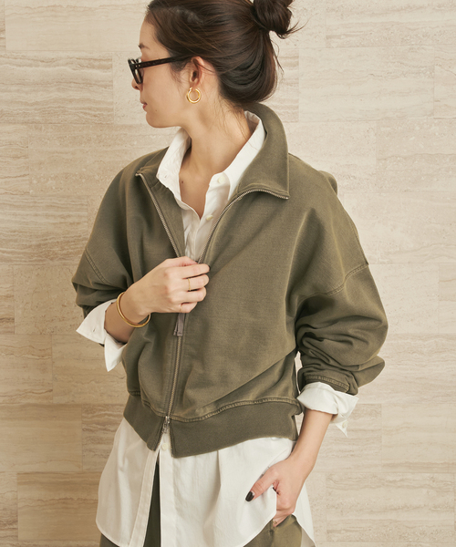 plage（プラージュ）の「JOHNBULL / ジョンブル 別注 ZIP スウェット（スウェット・レディース・カーキ/アイボリー・FREE）」の12枚目の写真