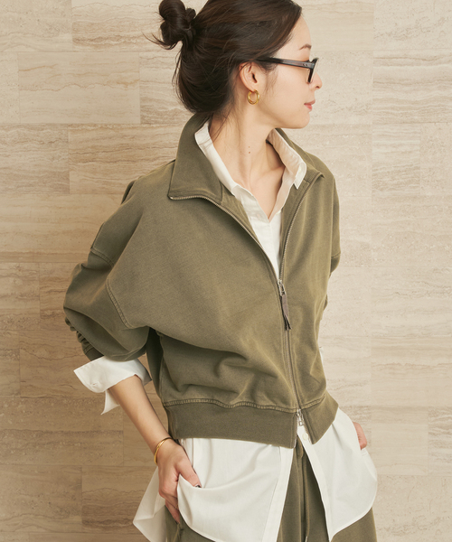 plage（プラージュ）の「JOHNBULL / ジョンブル 別注 ZIP スウェット（スウェット・レディース・カーキ/アイボリー・FREE）」の14枚目の写真