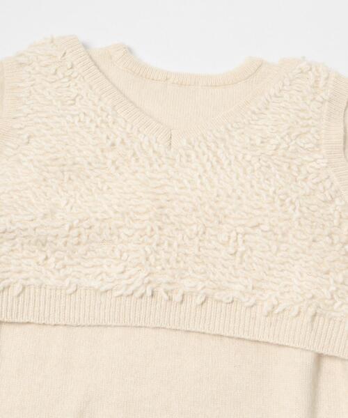 LAATO(ラート)の「mokomoko knit set(ニット/セーター・レディース・ブラウン/オフホワイト・FREE)」の4枚目の写真