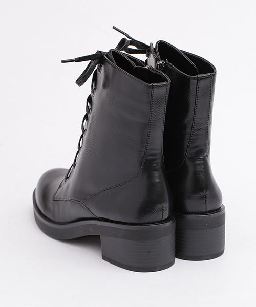 NANO universe（ナノユニバース）の「レースアップショートブーツ（ブーツ・レディース・ブラック・36/37/38）」の5枚目の写真