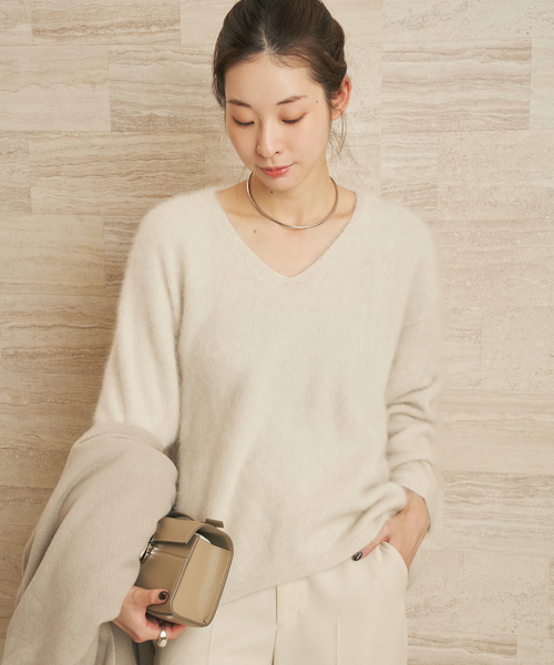 セール】Light Fur V nuance プルオーバー（ニット/セーター）｜Plage