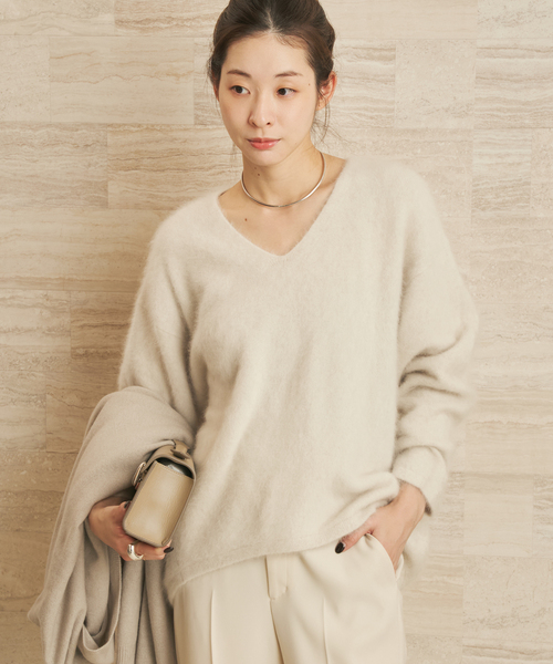 セール】Light Fur V nuance プルオーバー（ニット/セーター）｜Plage