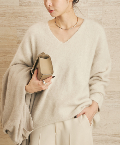 セール】Light Fur V nuance プルオーバー（ニット/セーター）｜Plage