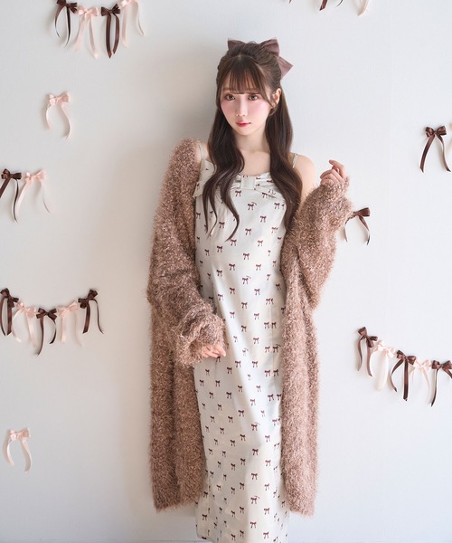 Rose Muse(ロゼミューズ)の「sparkly fluffy cardigan(カーディガン/ボレロ・レディース・ホワイト/モカ・FREE)」の7枚目の写真
