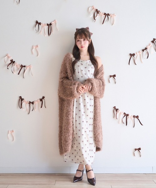 Rose Muse(ロゼミューズ)の「sparkly fluffy cardigan(カーディガン/ボレロ・レディース・ホワイト/モカ・FREE)」の9枚目の写真