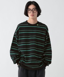 GEORGE'S（ジョージズ）の「エルボーパッチマルチボーダー（Tシャツ/カットソー）」