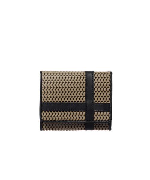 HIROKO HAYASHI(ヒロコハヤシ)の「PANIER(パニエ)薄型ミニ財布(財布・レディース・ベージュ系4/ブラック・00)」の2枚目の写真