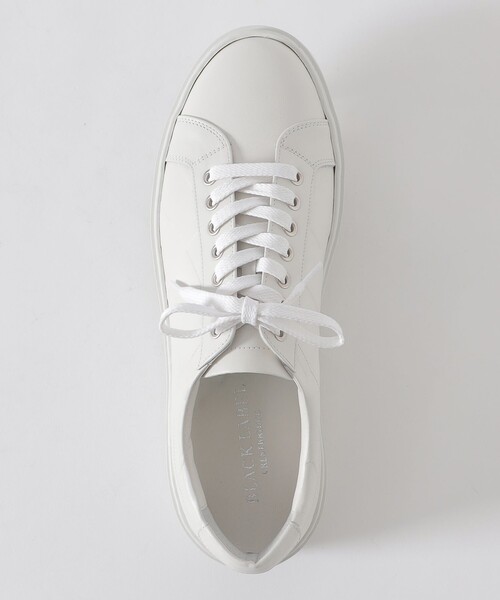 BLACK LABEL CRESTBRIDGE（ブラックレーベル・クレストブリッジ）の「エンボスクレストブリッジチェックレザースニーカー（スニーカー・メンズ・ブラック/オフホワイト・25.0cm/26.0cm/27.0cm）」の3枚目の写真