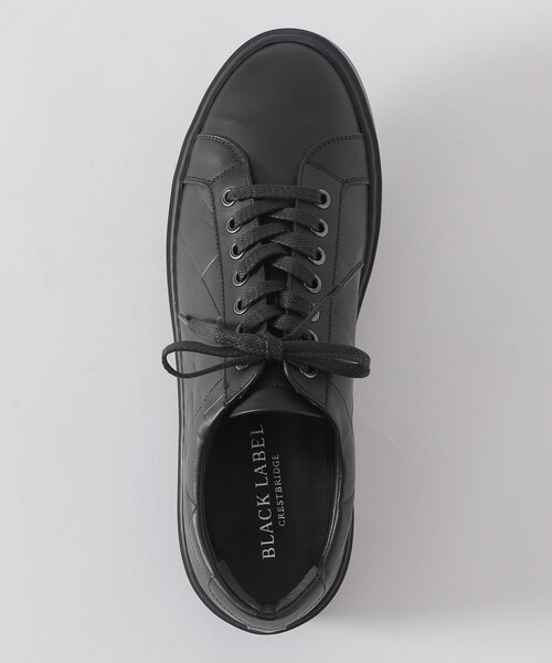 BLACK LABEL CRESTBRIDGE（ブラックレーベル・クレストブリッジ）の「エンボスクレストブリッジチェックレザースニーカー（スニーカー・メンズ・ブラック/オフホワイト・25.0cm/26.0cm/27.0cm）」の6枚目の写真